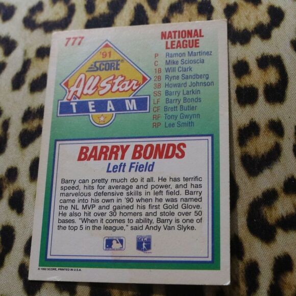 Barry Bonds #777 Baseball Card - Picture 2 of 2